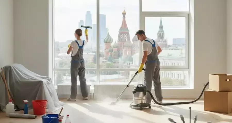 Клинеры убирают после ремонта